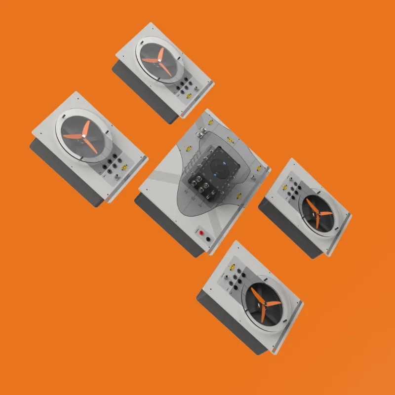 Components in multicopter layout